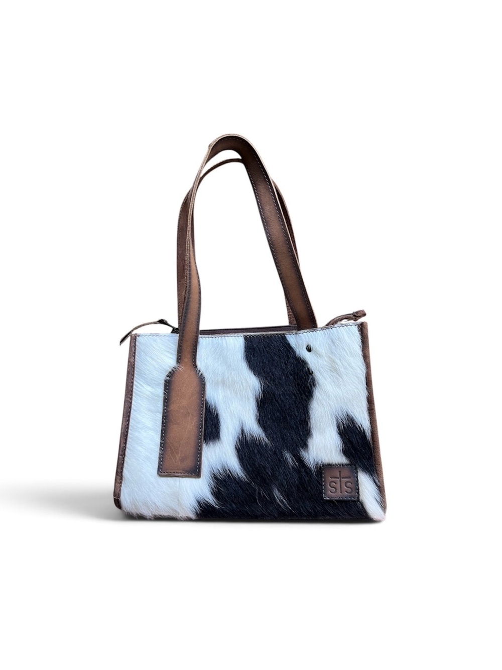 STS RANCHWEAR BY CARROLL WOMEN'S Cow Hair Print HAIR-ON HIDE Leather PURSE Bag - Picture 13 of 13